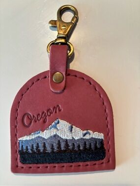Portland Leather Berry Oregon Bag Charm - NEW